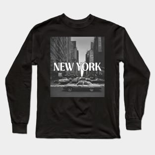 new york retro street nyc Long Sleeve T-Shirt